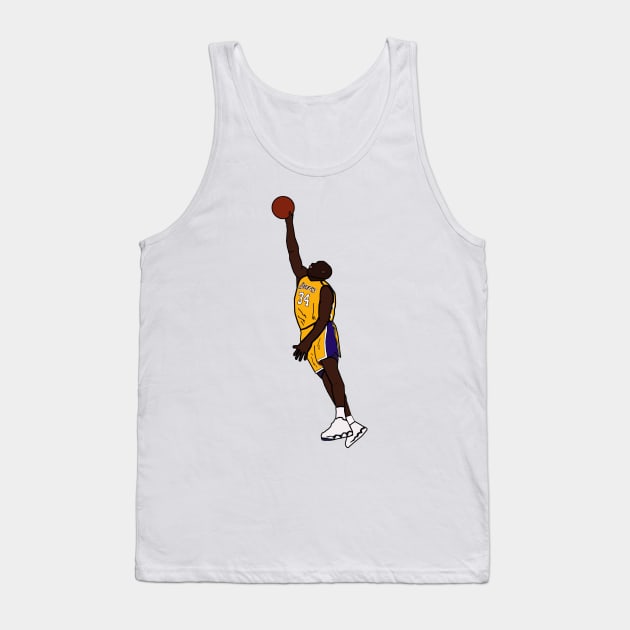 Shaquille O'Neal Dunk - Los Angeles Lakers Tank Top by xavierjfong